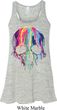 Halloween Melting Skull Ladies Flowy Racerback Tanktop