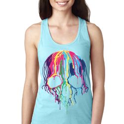 Halloween Melting Skull Ladies Ideal Tank Top Halloween Melting Skull Ladies Ideal Tank Top