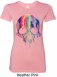 Halloween Melting Skull Ladies Longer Length Shirt