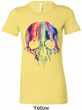 Halloween Melting Skull Ladies Longer Length Shirt