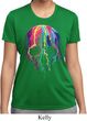 Halloween Melting Skull Ladies Moisture Wicking Shirt