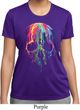 Halloween Melting Skull Ladies Moisture Wicking Shirt