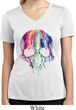 Halloween Melting Skull Ladies Moisture Wicking V-neck Shirt