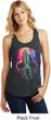 Halloween Melting Skull Ladies Racerback Tank Top