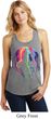 Halloween Melting Skull Ladies Racerback Tank Top
