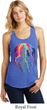 Halloween Melting Skull Ladies Racerback Tank Top