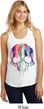 Halloween Melting Skull Ladies Racerback Tank Top
