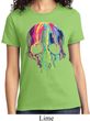 Halloween Melting Skull Ladies Shirt