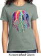 Halloween Melting Skull Ladies Shirt