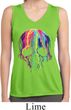 Halloween Melting Skull Ladies Sleeveless Moisture Wicking Shirt