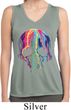 Halloween Melting Skull Ladies Sleeveless Moisture Wicking Shirt