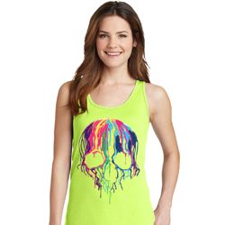 Halloween Melting Skull Ladies Tank Top Halloween Melting Skull Ladies Tank Top