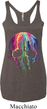 Halloween Melting Skull Ladies Tri Blend Racerback Tank Top