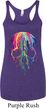 Halloween Melting Skull Ladies Tri Blend Racerback Tank Top