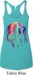 Halloween Melting Skull Ladies Tri Blend Racerback Tank Top