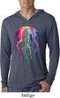 Halloween Melting Skull Lightweight Hoodie Shirt