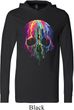 Halloween Melting Skull Lightweight Hoodie Tee