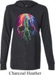 Halloween Melting Skull Lightweight Hoodie Tee