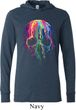 Halloween Melting Skull Lightweight Hoodie Tee