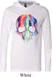 Halloween Melting Skull Lightweight Hoodie Tee