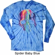 Halloween Melting Skull Long Sleeve Tie Dye Shirt