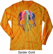Halloween Melting Skull Long Sleeve Tie Dye Shirt