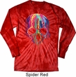 Halloween Melting Skull Long Sleeve Tie Dye Shirt
