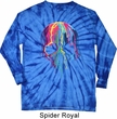 Halloween Melting Skull Long Sleeve Tie Dye Shirt