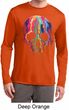 Halloween Melting Skull Mens Dry Wicking Long Sleeve Shirt