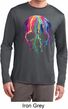Halloween Melting Skull Mens Dry Wicking Long Sleeve Shirt