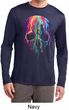 Halloween Melting Skull Mens Dry Wicking Long Sleeve Shirt