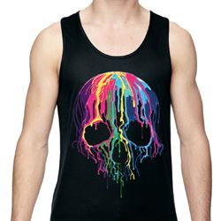 Halloween Melting Skull Mens Moisture Wicking Tanktop Halloween Melting Skull Mens Moisture Wicking Tanktop