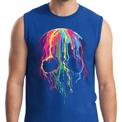 Halloween Melting Skull Mens Muscle Shirt Halloween Melting Skull Mens Muscle Shirt