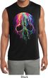 Halloween Melting Skull Mens Sleeveless Moisture Wicking Shirt
