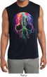Halloween Melting Skull Mens Sleeveless Moisture Wicking Shirt