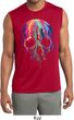 Halloween Melting Skull Mens Sleeveless Moisture Wicking Shirt