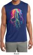 Halloween Melting Skull Mens Sleeveless Moisture Wicking Shirt