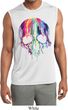 Halloween Melting Skull Mens Sleeveless Moisture Wicking Shirt