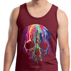 Halloween Melting Skull Mens Tank Top Halloween Melting Skull Mens Tank Top