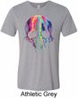 Halloween Melting Skull Mens Tri Blend Crewneck Shirt
