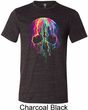 Halloween Melting Skull Mens Tri Blend Crewneck Shirt