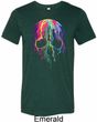 Halloween Melting Skull Mens Tri Blend Crewneck Shirt