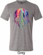 Halloween Melting Skull Mens Tri Blend Crewneck Shirt