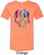 Halloween Melting Skull Mens Tri Blend Crewneck Shirt