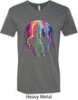 Halloween Melting Skull Mens V-Neck Shirt