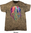 Halloween Melting Skull Mineral Tie Dye Shirt