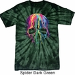 Halloween Melting Skull Spider Tie Dye Shirt