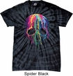 Halloween Melting Skull Spider Tie Dye Shirt