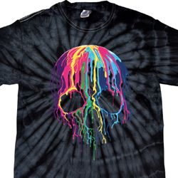 Halloween Melting Skull Spider Tie Dye Shirt Halloween Melting Skull Spider Tie Dye Shirt