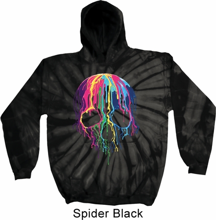 Halloween Melting Skull Tie Dye Hoodie